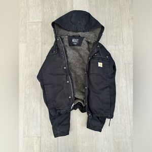 Carhartt adjustable cropped fleece lined jacket